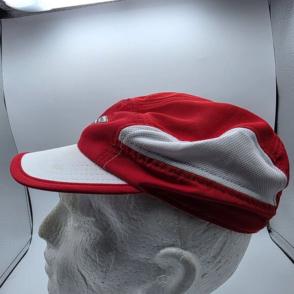 Currens Adults Red White Athletic Hat Casual Outdoors Running Walking Comfort - Picture 2 of 9